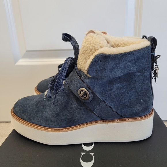Brand New Coach Urban Hiker Suede Boots - Denim colour - 8B - Picture 5 of 9